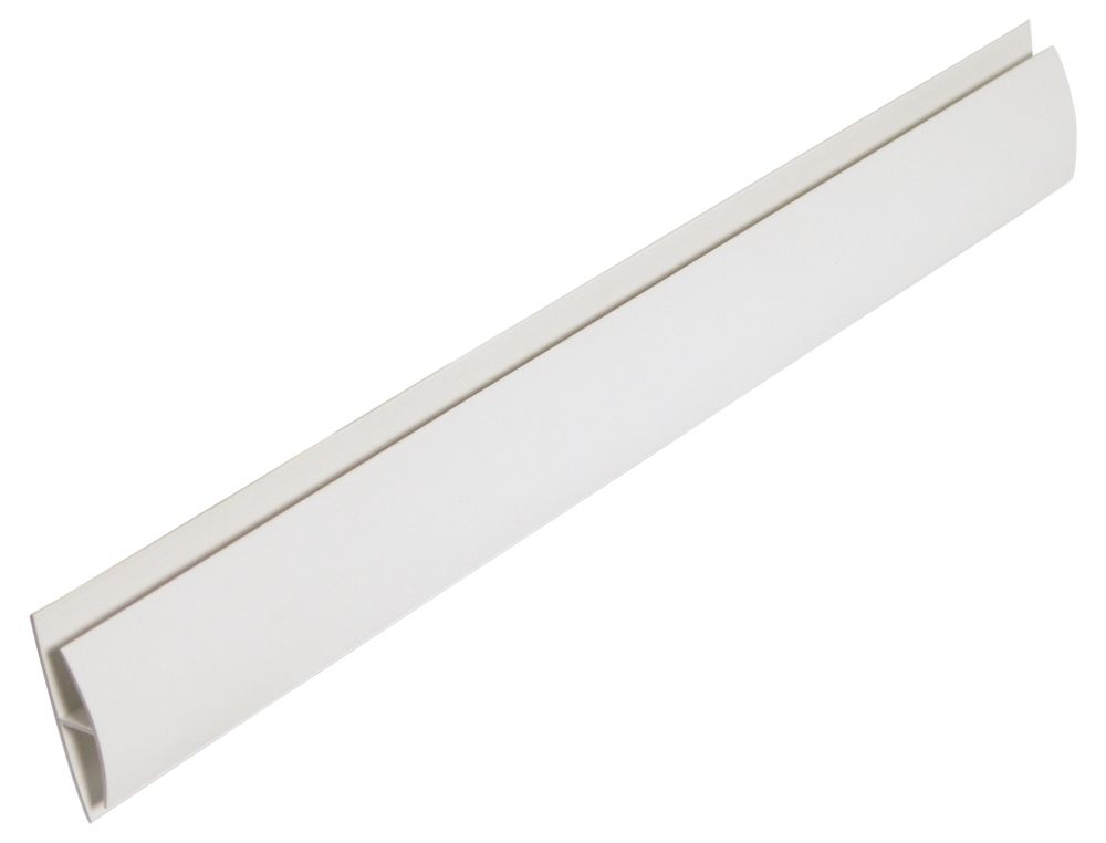 FloPlast White H Soffit trim, (L)2500mm