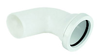 FloPlast White Push-fit 90° Waste pipe Conversion bend (Dia)32mm