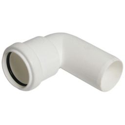 FloPlast White Push-fit 90° Waste pipe Conversion bend (Dia)40mm