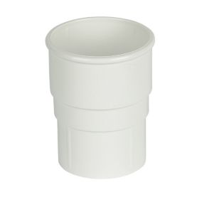 FloPlast White Round Gutter socket (L)78mm (Dia)68mm