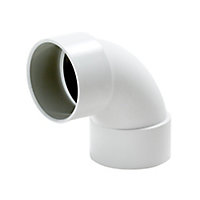 FloPlast White Solvent weld 87.5° Waste pipe Bend (Dia)40mm