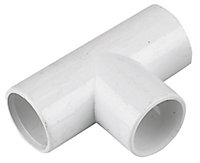 FloPlast White Solvent weld Equal Waste pipe Tee, (Dia)21.5mm