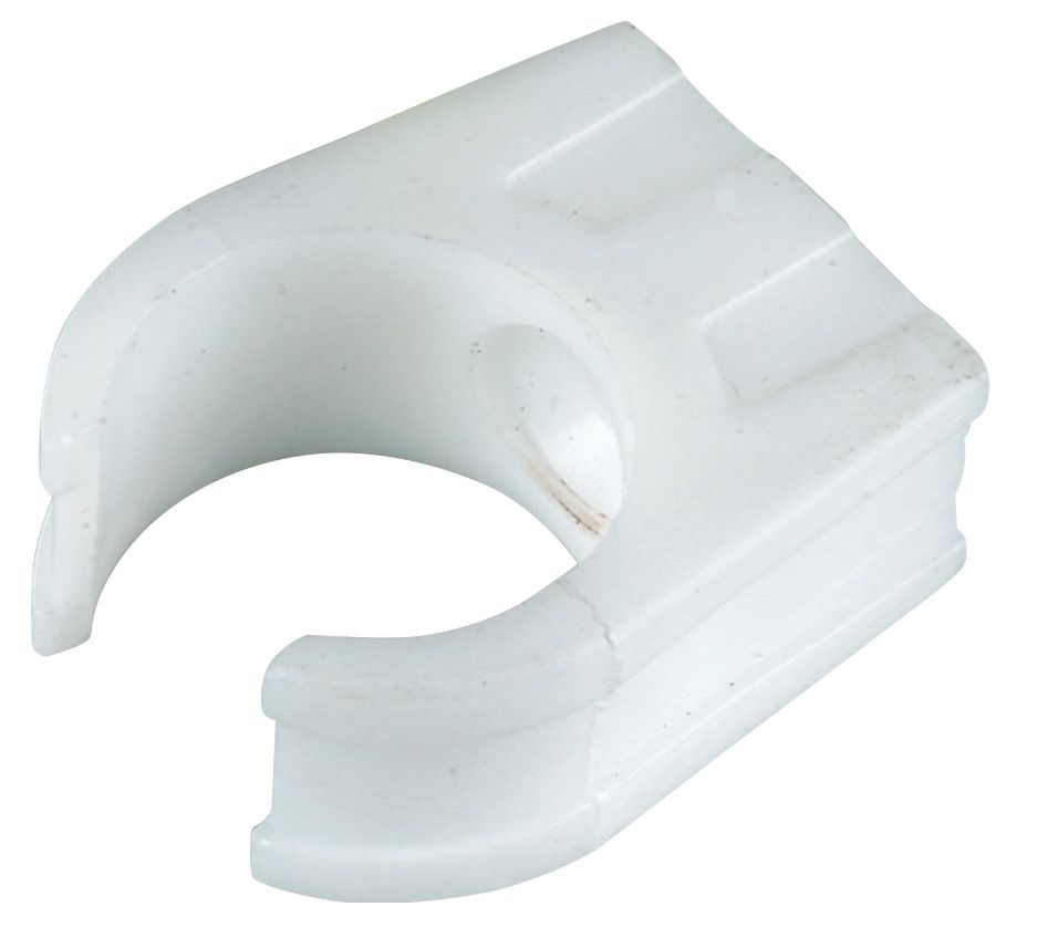 FloPlast White Solvent weld Waste pipe Clip (Dia)21.5mm, Pack of 4