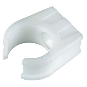 FloPlast White Solvent weld Waste pipe Clip (Dia)21.5mm, Pack of 4