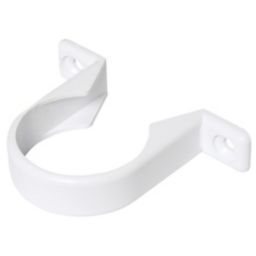 FloPlast White Solvent weld Waste pipe Clip (Dia)40mm, Pack of 3