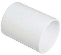 FloPlast White Solvent weld Waste pipe Coupler (Dia)40mm
