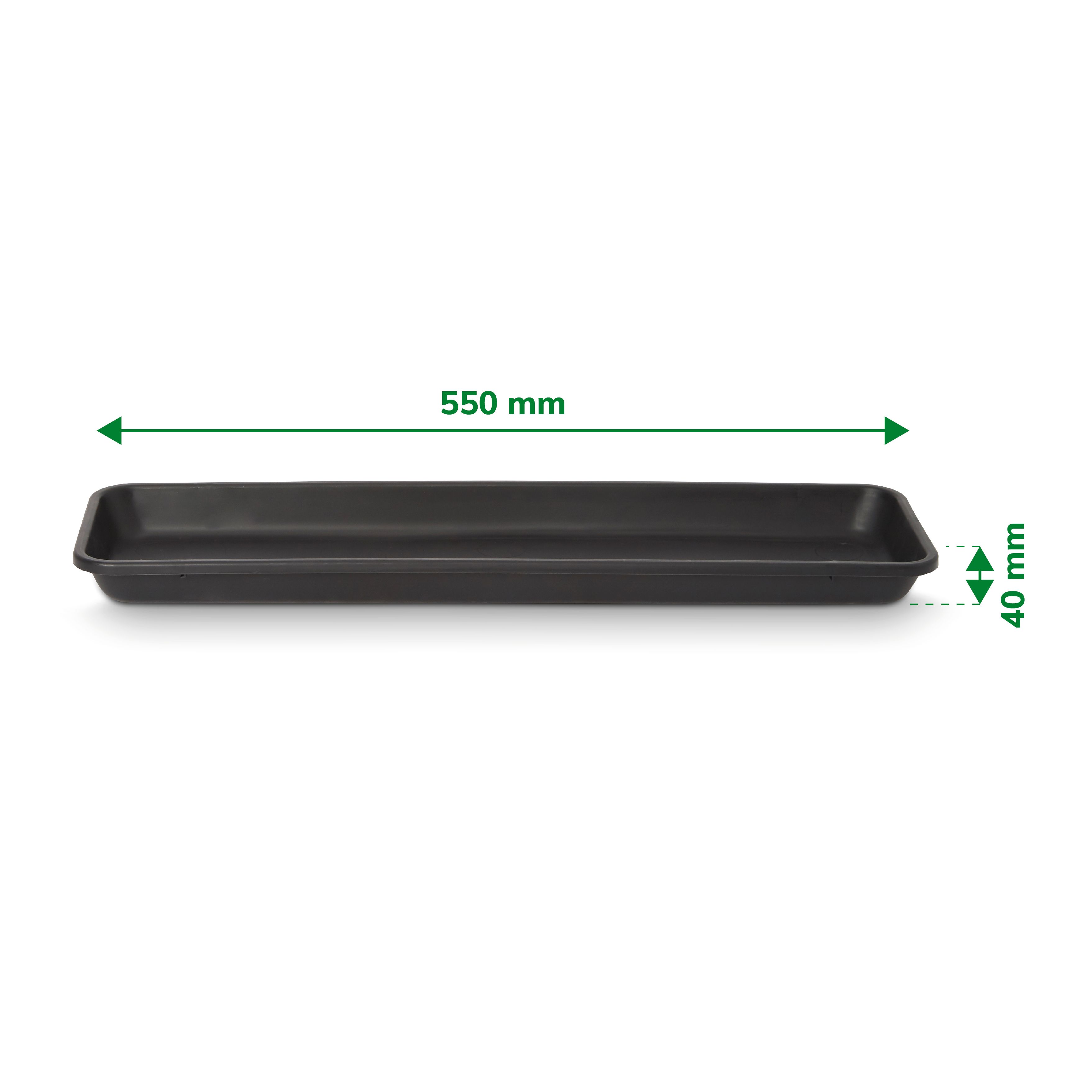 Florus Black 60cm bell trough Saucer