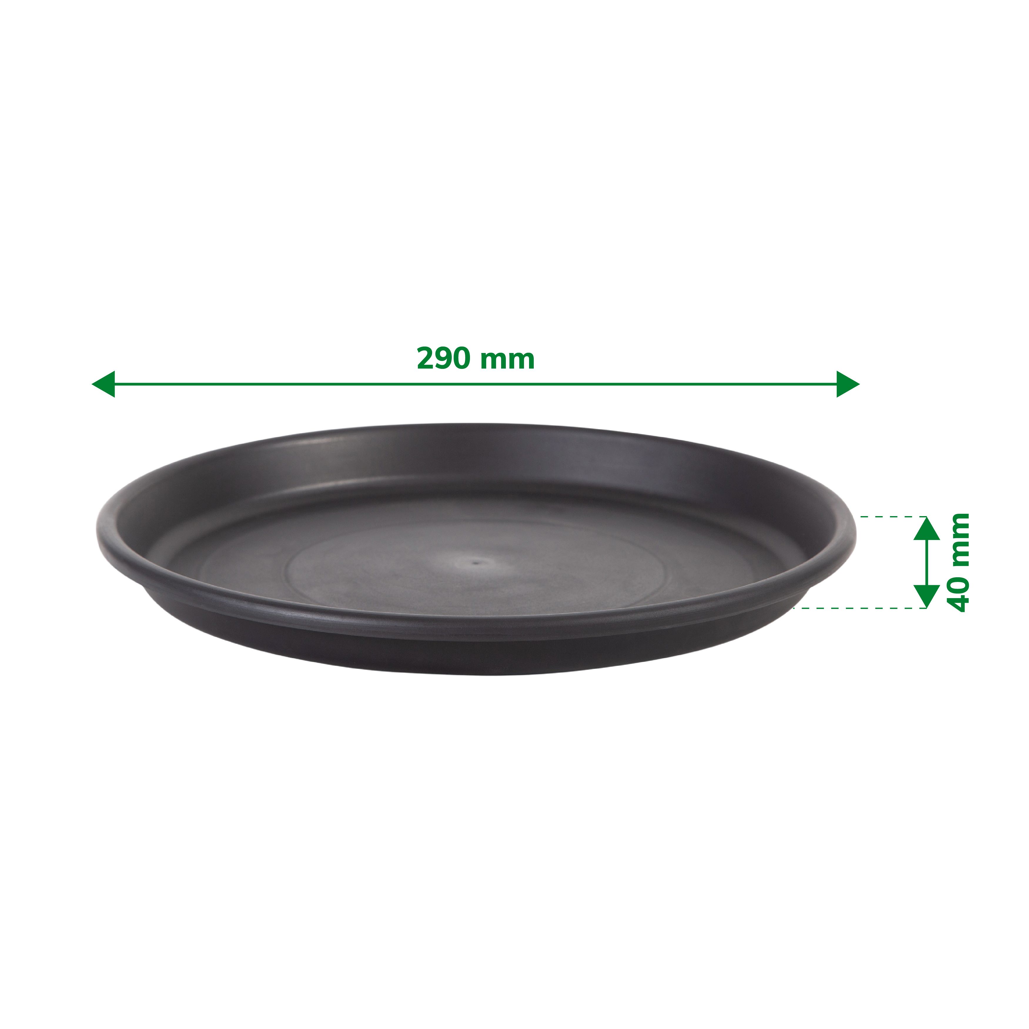 Florus Black Bell pot Saucer (Dia)29cm