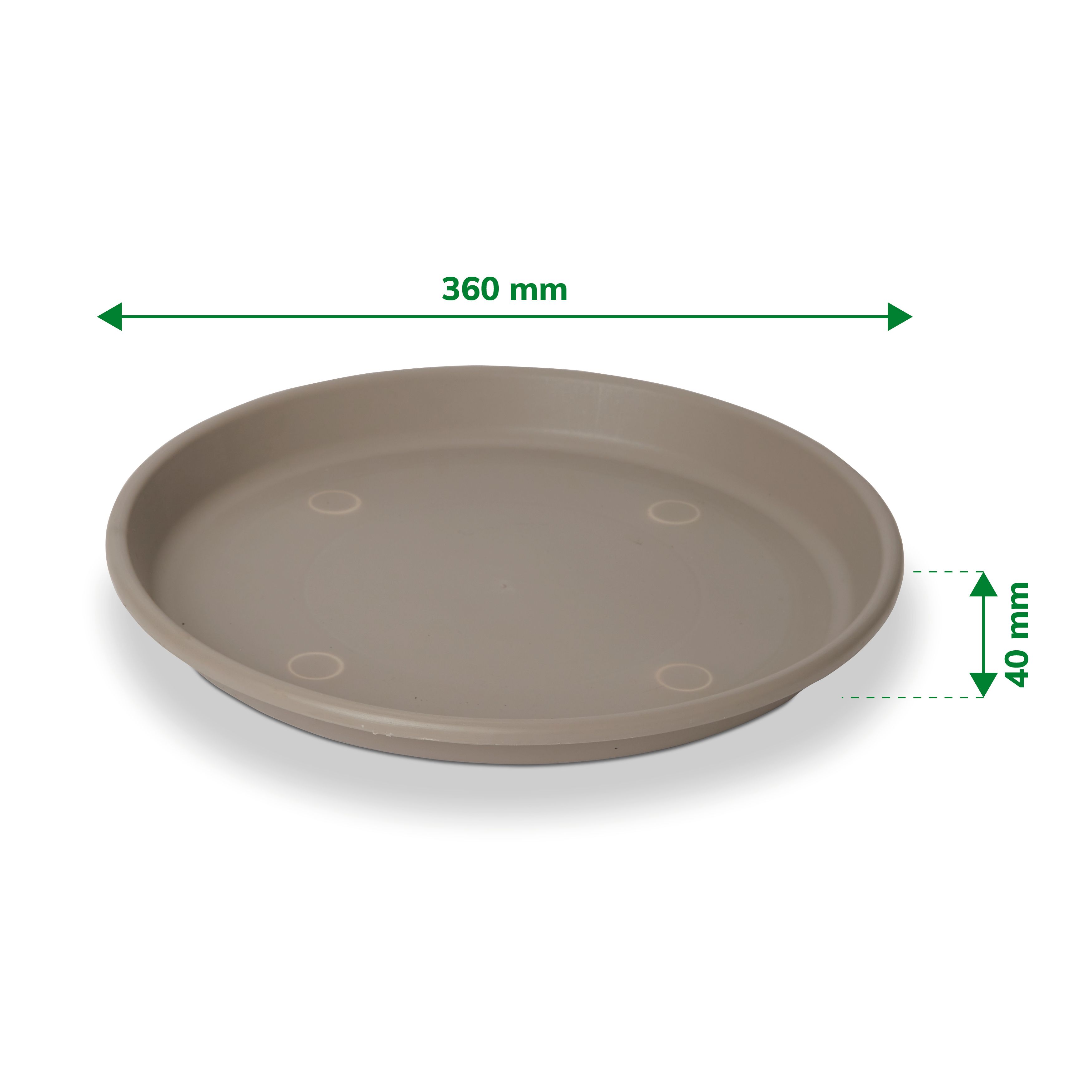 Florus Taupe Bell pot Saucer (Dia)36cm