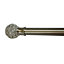Flowerdon Stainless steel effect Metal Ball Curtain pole finial (Dia)28mm, Pack of 2