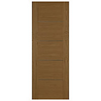 Flush Oak veneer Internal Door, (H)1981mm (W)762mm (T)35mm