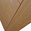 Flush Oak veneer Internal Door, (H)1981mm (W)838mm (T)35mm