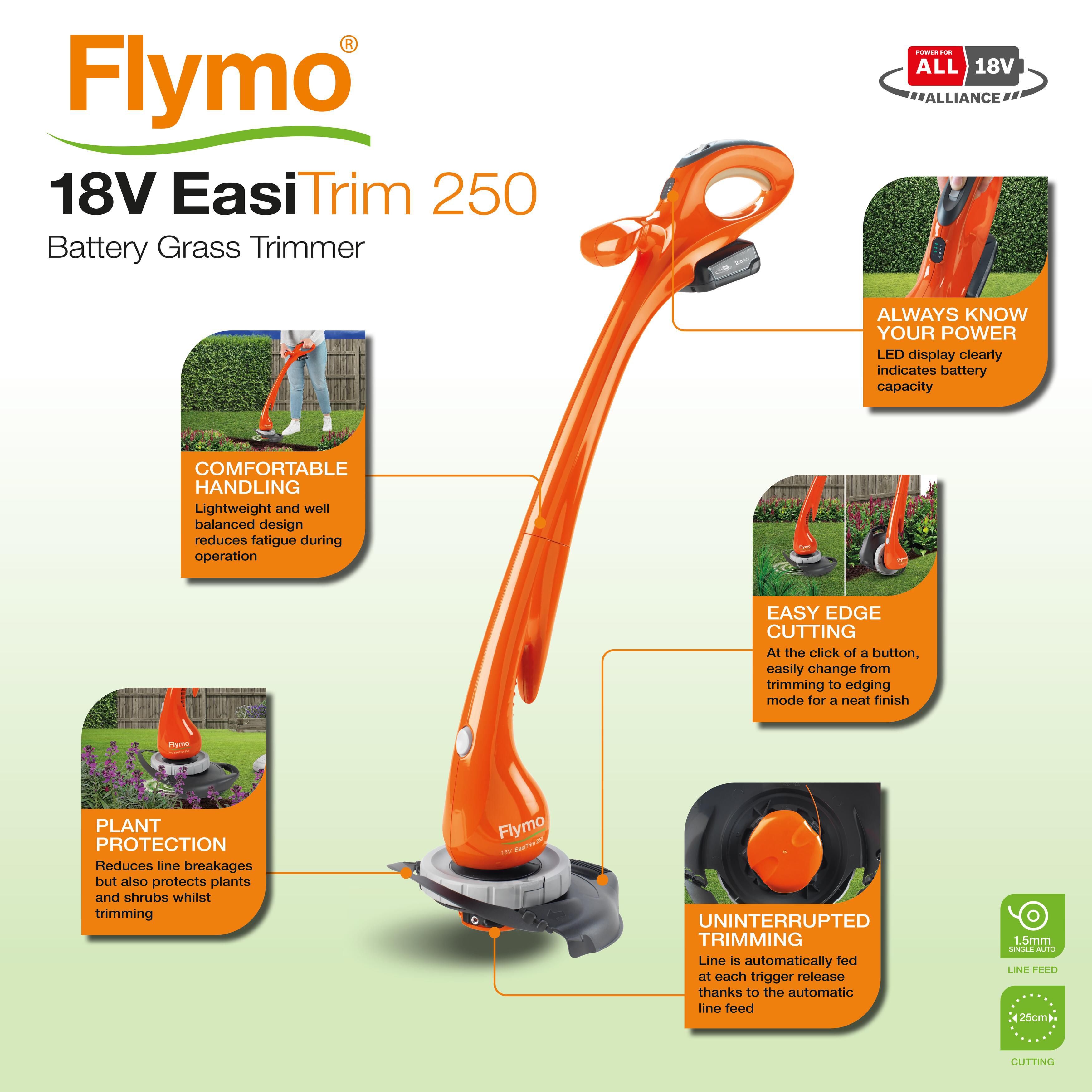 Flymo EasiTrim 250 18V 250mm Cordless Grass trimmer