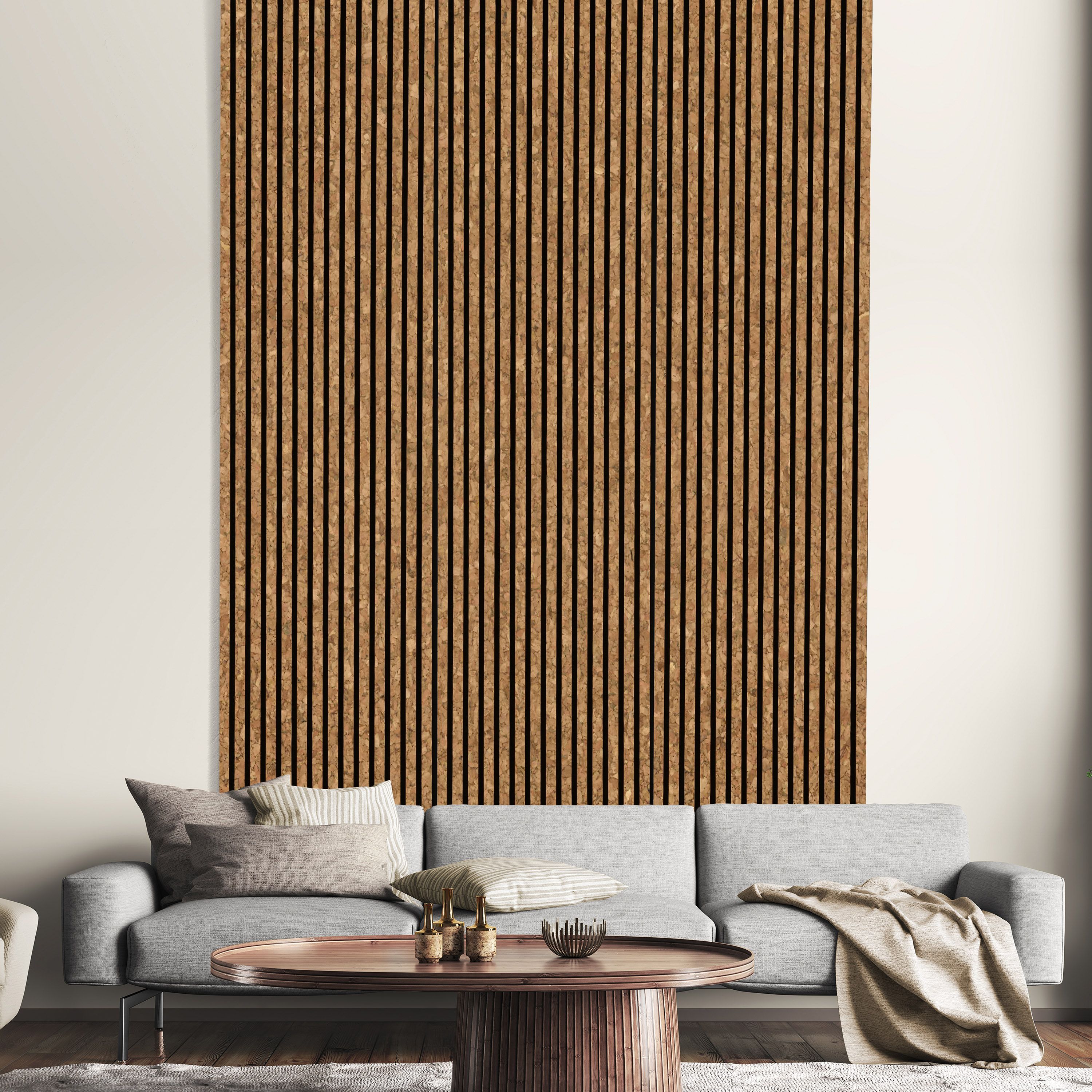 FN Acustico Cork veneer Acoustic panel (L)2400mm (W)572.5mm, 7.2kg