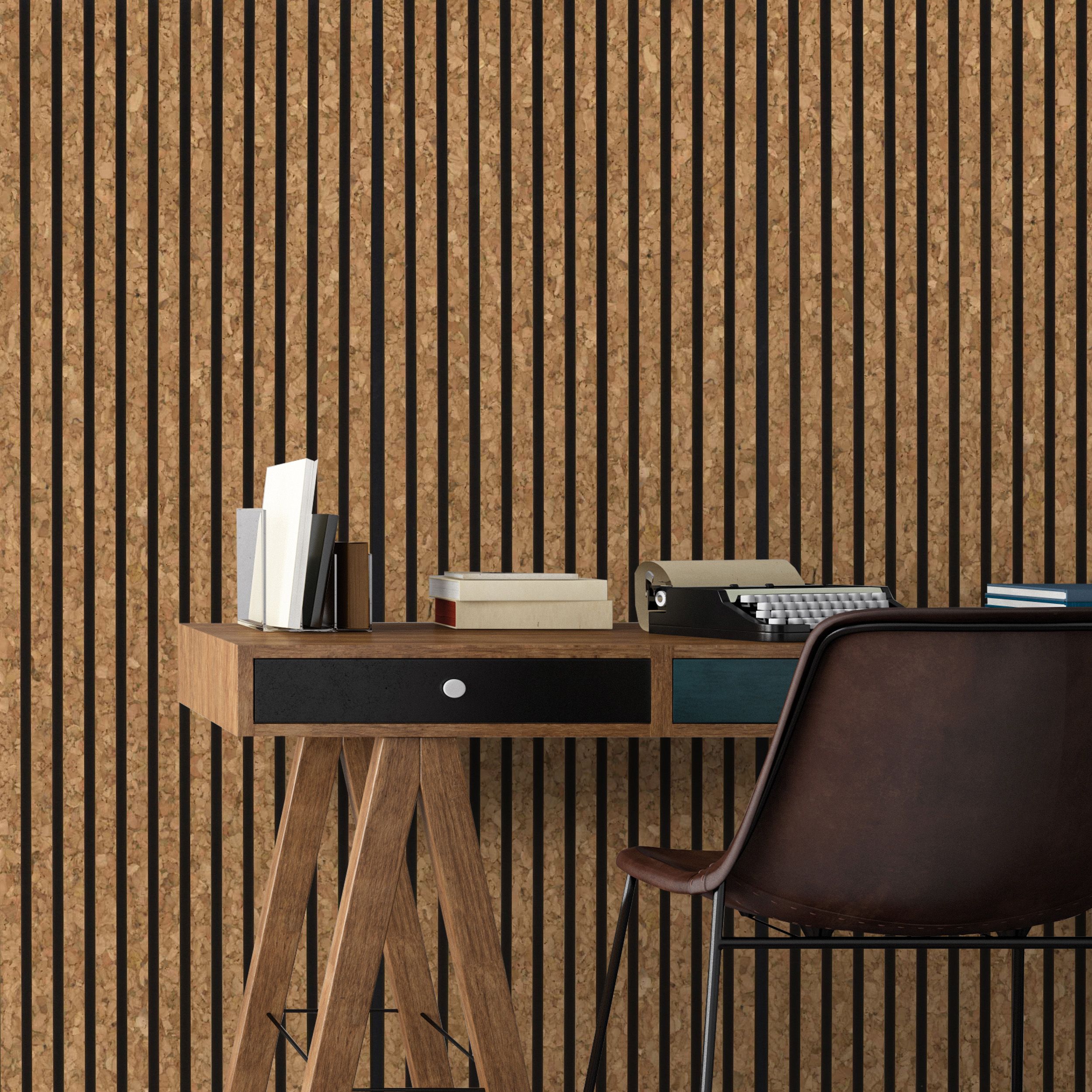 FN Acustico Cork veneer Acoustic panel (L)2400mm (W)572.5mm, 7.2kg