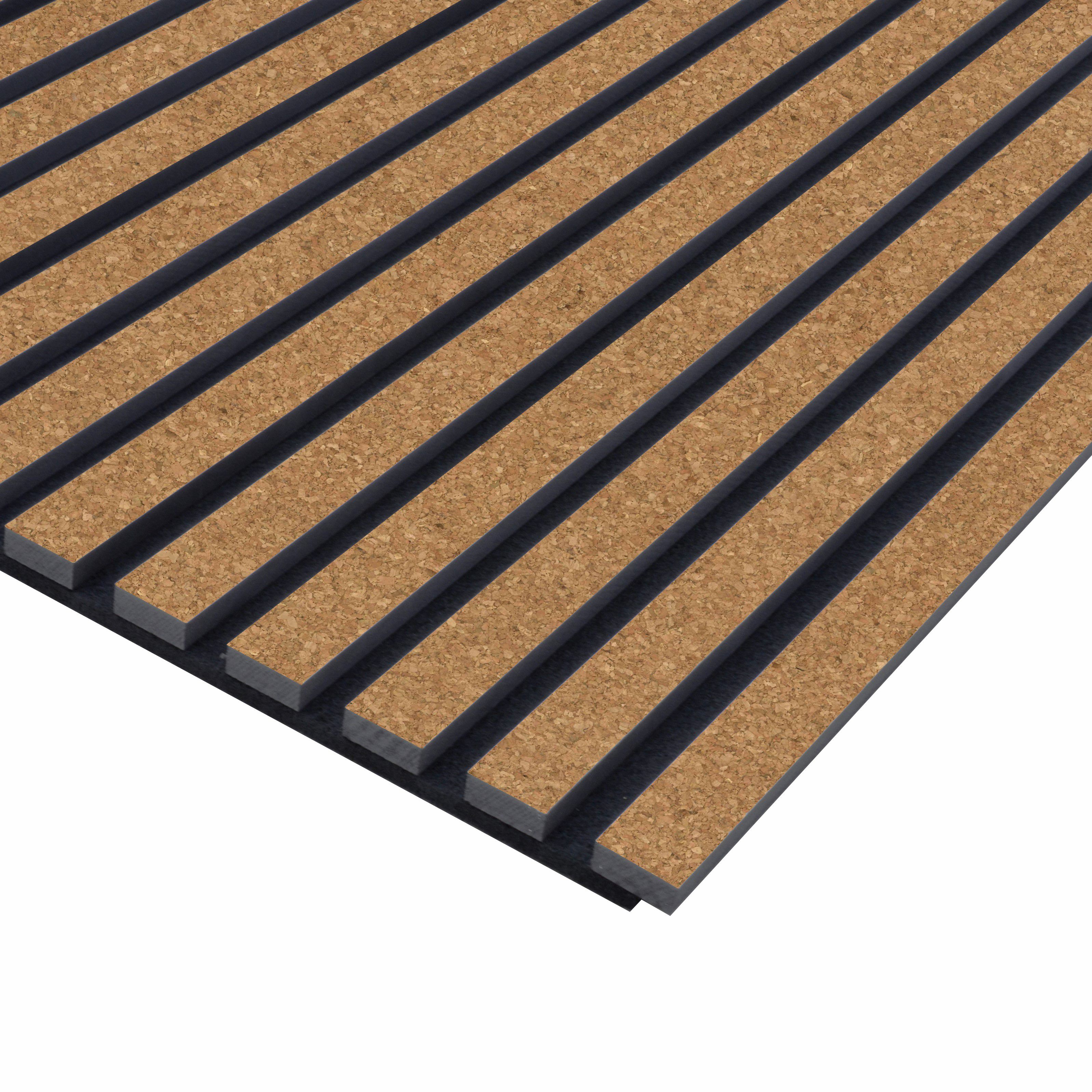 FN Acustico Cork veneer Acoustic panel (L)2400mm (W)572.5mm, 7.2kg
