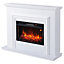 Focal Point Amersham White Electric Fire suite