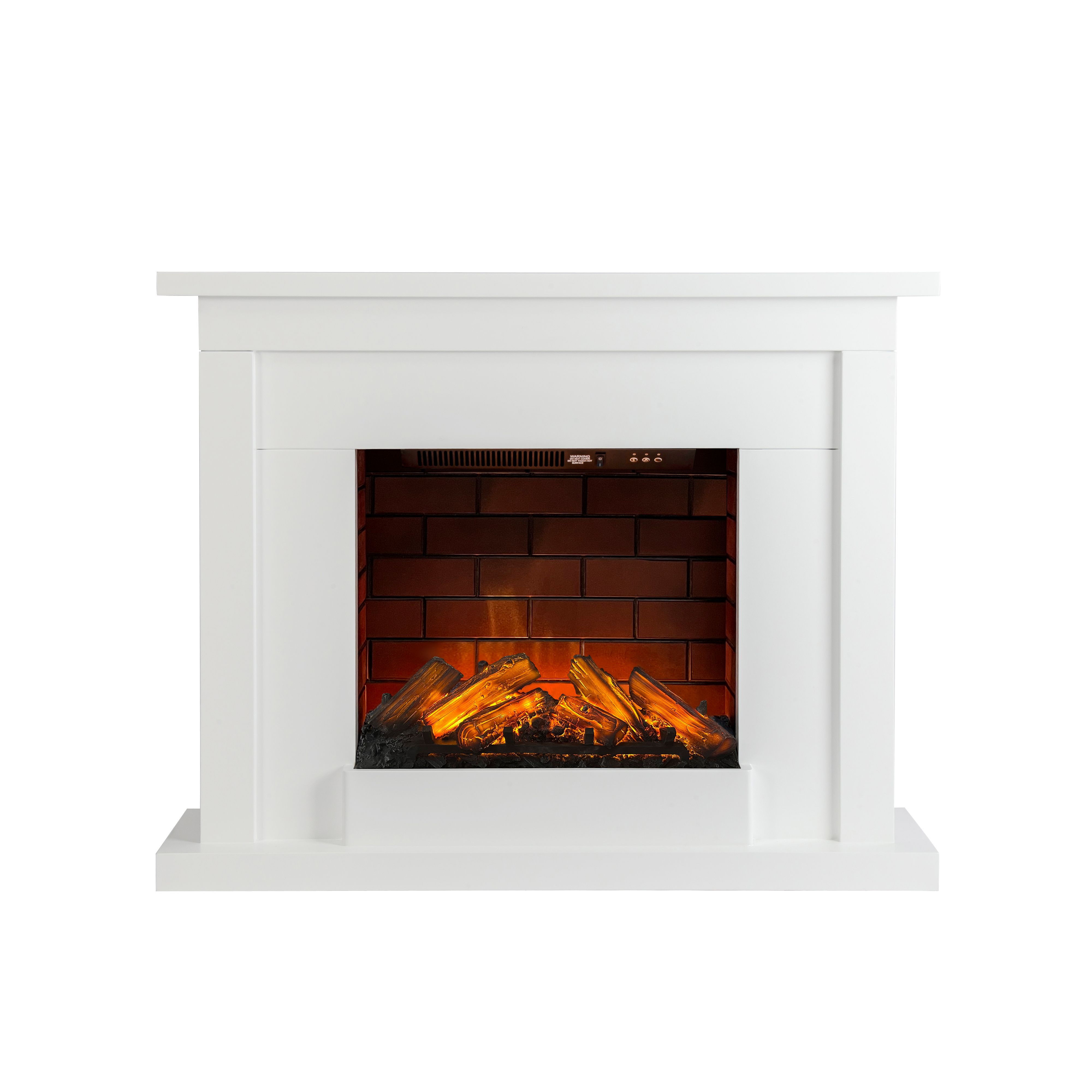 Focal Point Atherstone Brick White Electric Fire suite