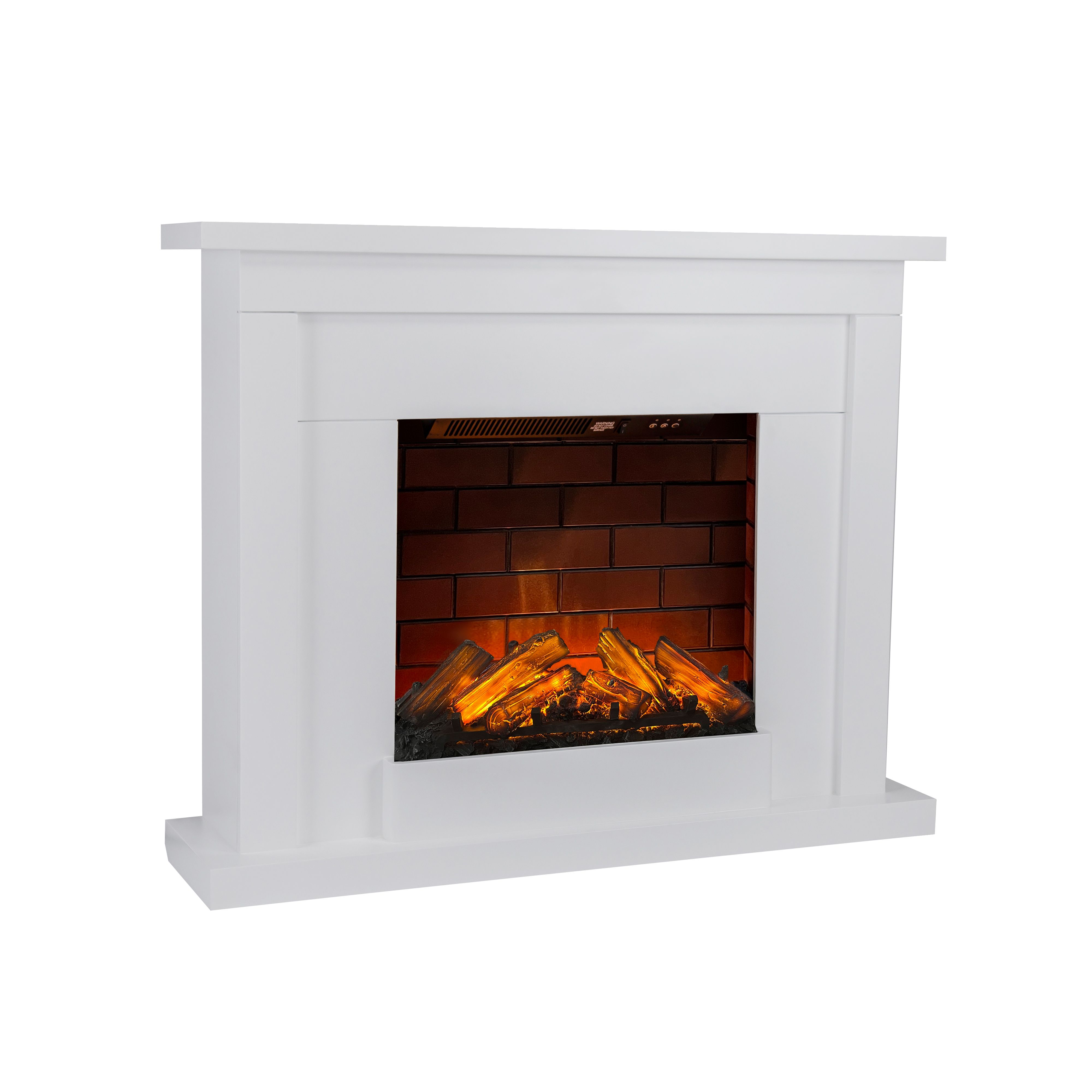 Focal Point Atherstone Brick White Electric Fire suite