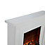 Focal Point Atherstone Brick White Electric Fire suite