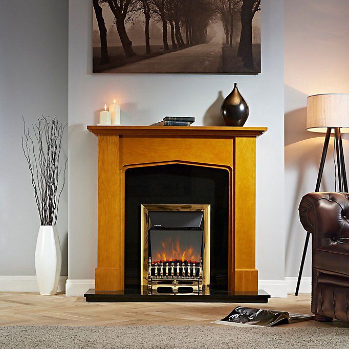 Focal Point Blenheim 2kW Brass effect Electric Fire