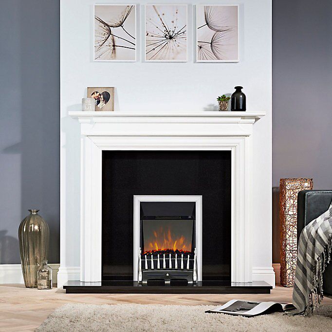 Focal Point Blenheim 2kW Chrome effect Electric Fire