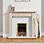 Focal Point Blenheim Kingswood Brass effect Electric Fire suite