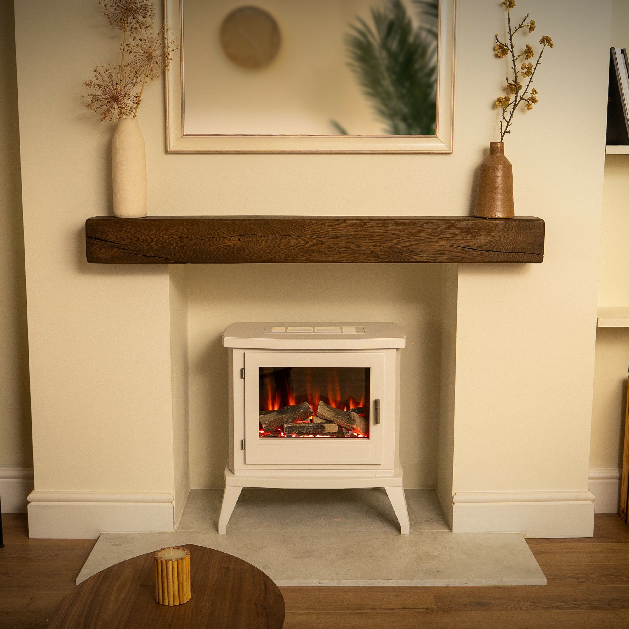 Focal Point Brocton 1500W Matt White Electric Stove (H)637mm (W)645mm