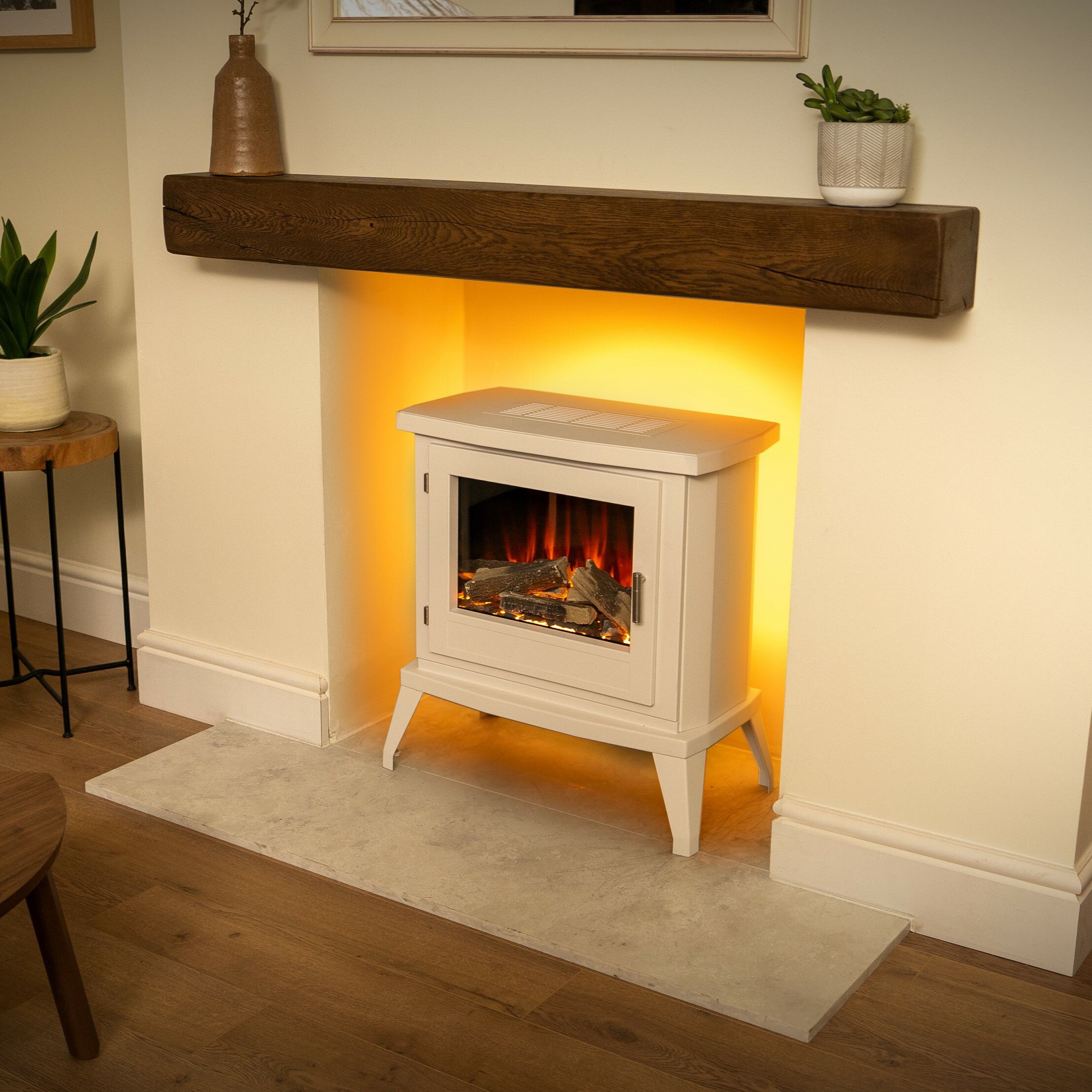 Focal Point Brocton 1500W Matt White Electric Stove (H)637mm (W)645mm