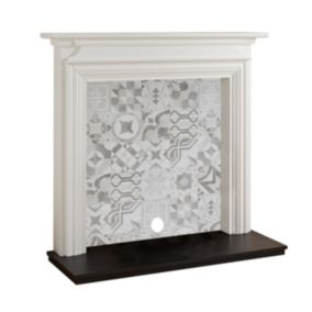 Focal Point Charlottesville White & black MDF Artisian Fireplace surround set