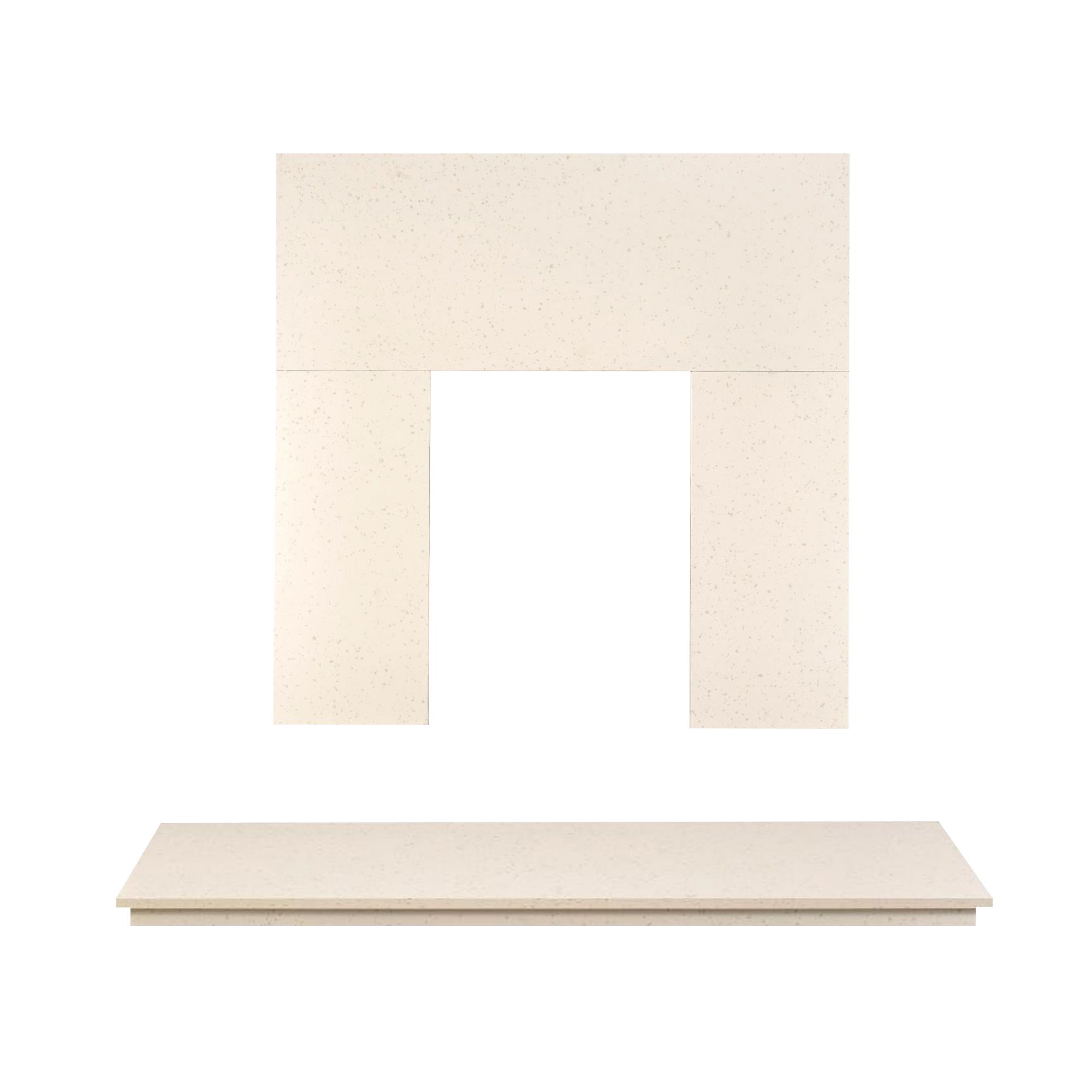 Focal Point Contemporary Stone effect Back panel & hearth (W)1250mm (D)380mm