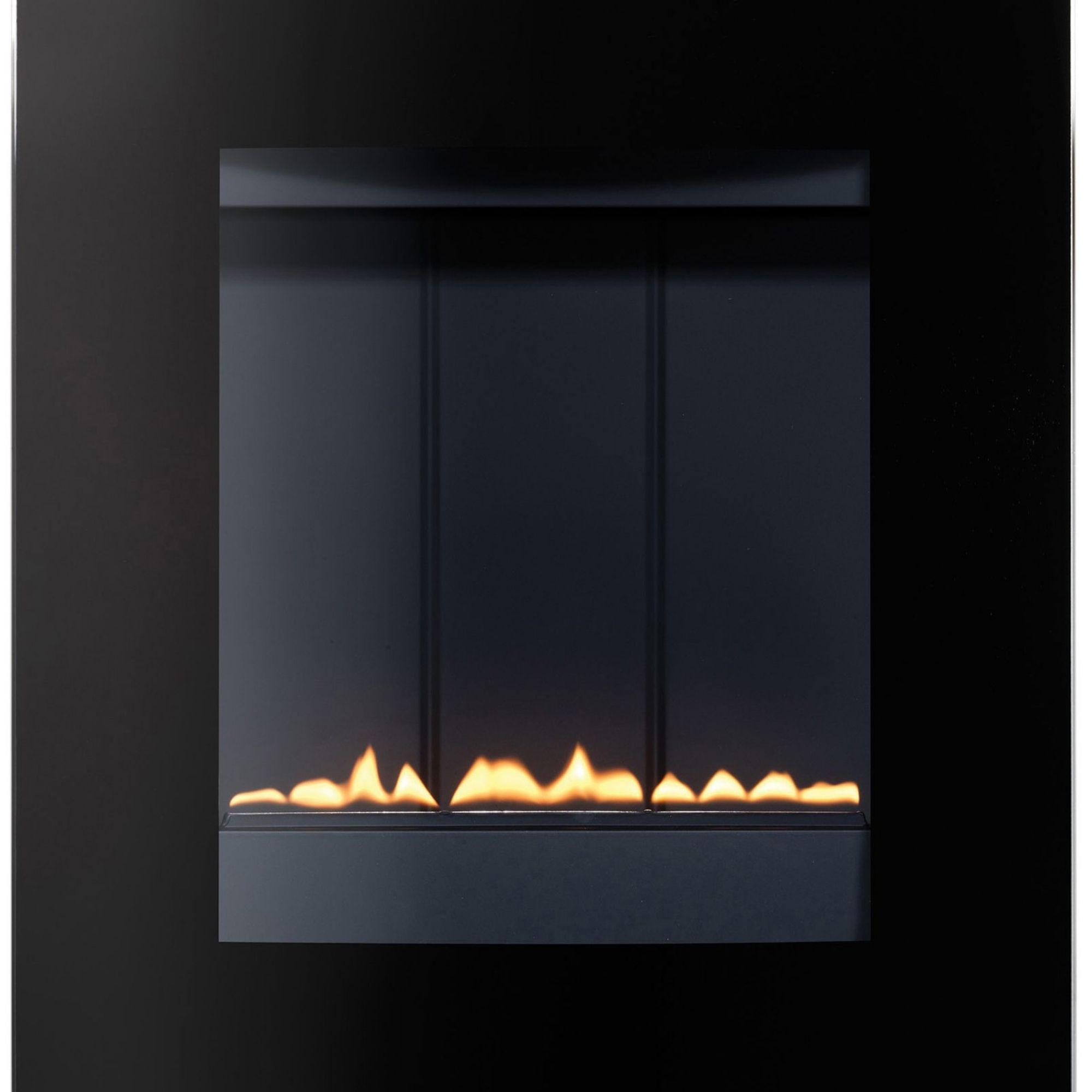 Focal Point Ebony flueless Black glass frame Black Manual control Gas Fire