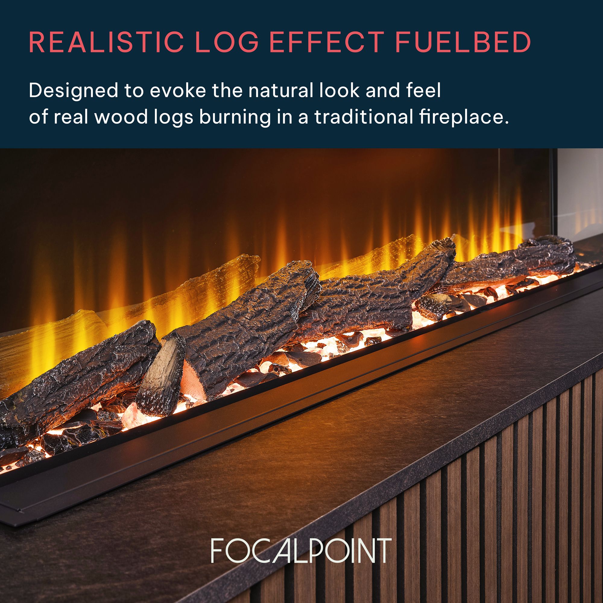 Focal Point Eccentra 2000 2kW Black Media wall Fire (H)514mm (W)2016mm (D)220mm