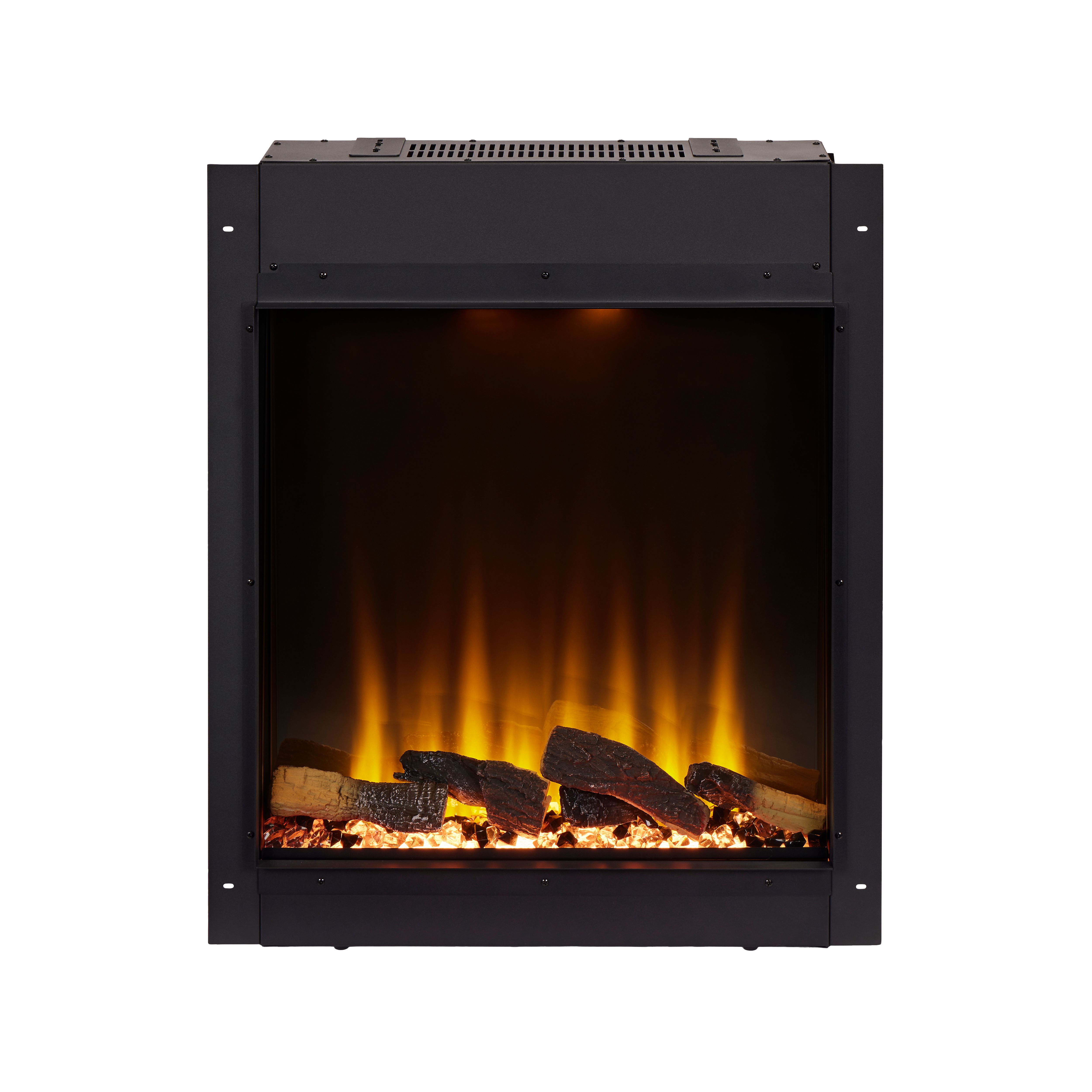 Focal Point Eccentra 550 2kW Matt Black Wall-mounted Fire (H)777mm (W)663mm (D)127mm