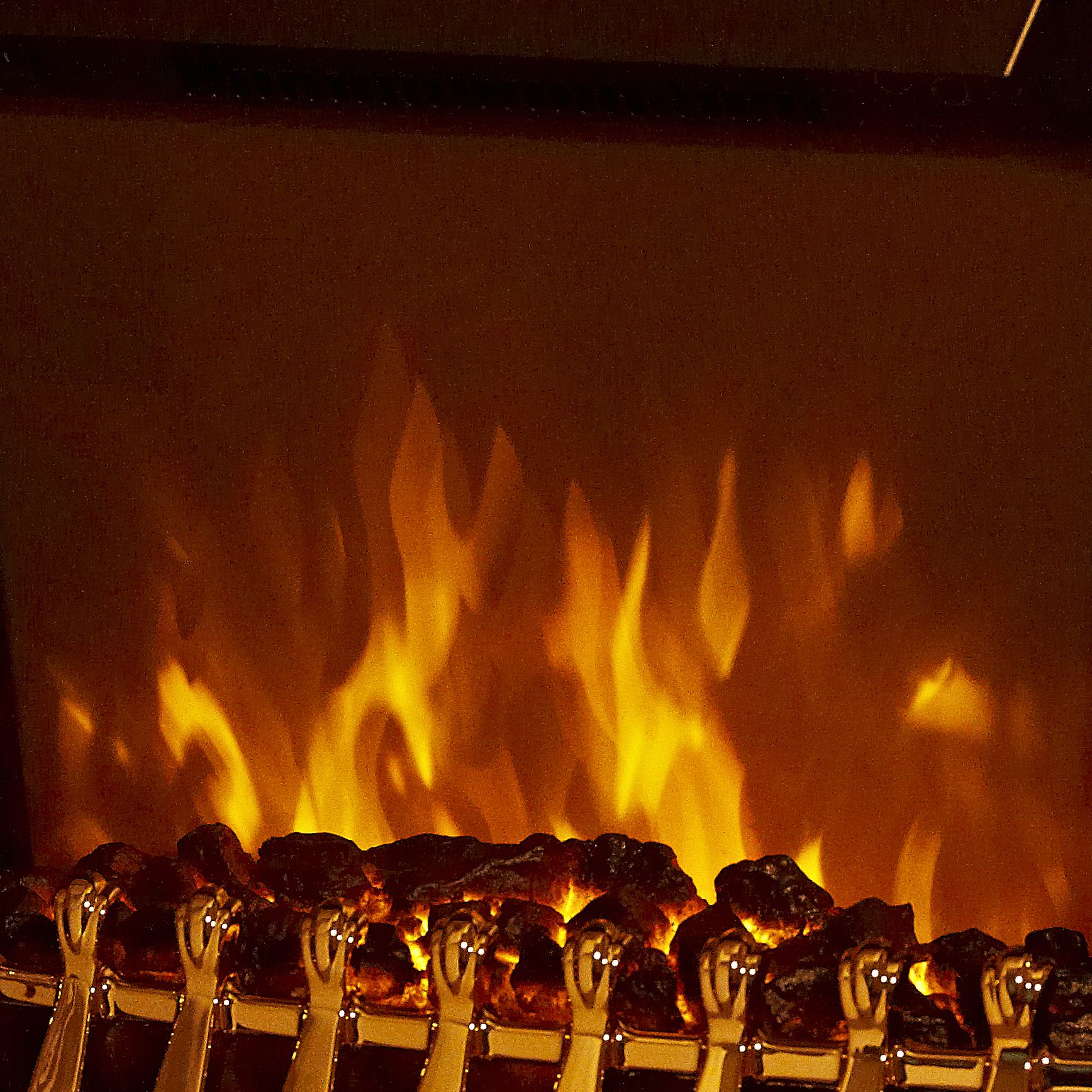Focal Point Elvington White Brass effect Electric Fire suite