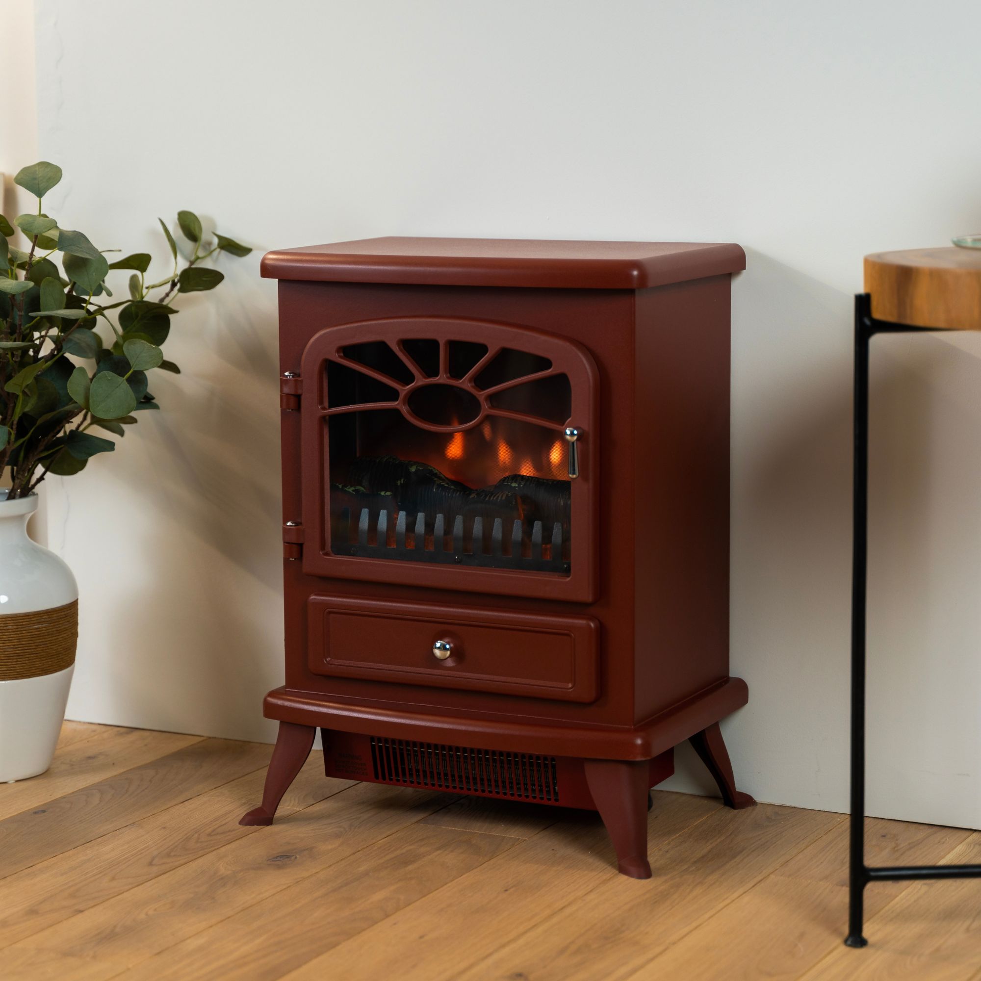 Focal Point ES 2000 Traditional 1.8kW Gloss Burgundy Electric Stove