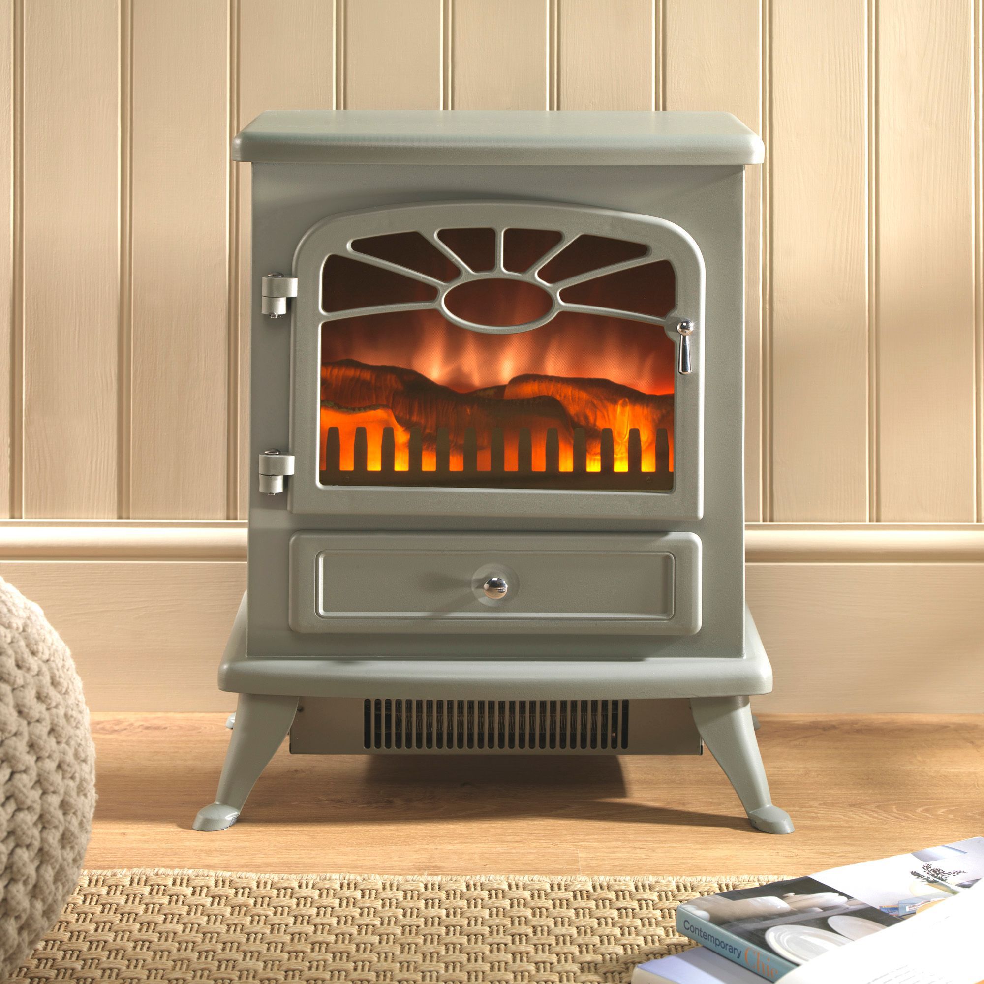 Focal Point ES 2000 Traditional 1.8kW Matt Grey Electric Stove
