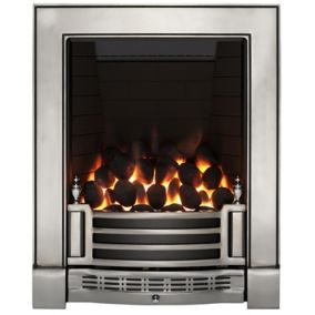 Focal Point Finsbury full depth Chrome effect Remote controlled Gas Fire