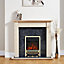 Focal Point Horizon Kingswood Brass effect Electric Fire suite