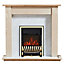 Focal Point Horizon Kingswood Brass effect Electric Fire suite