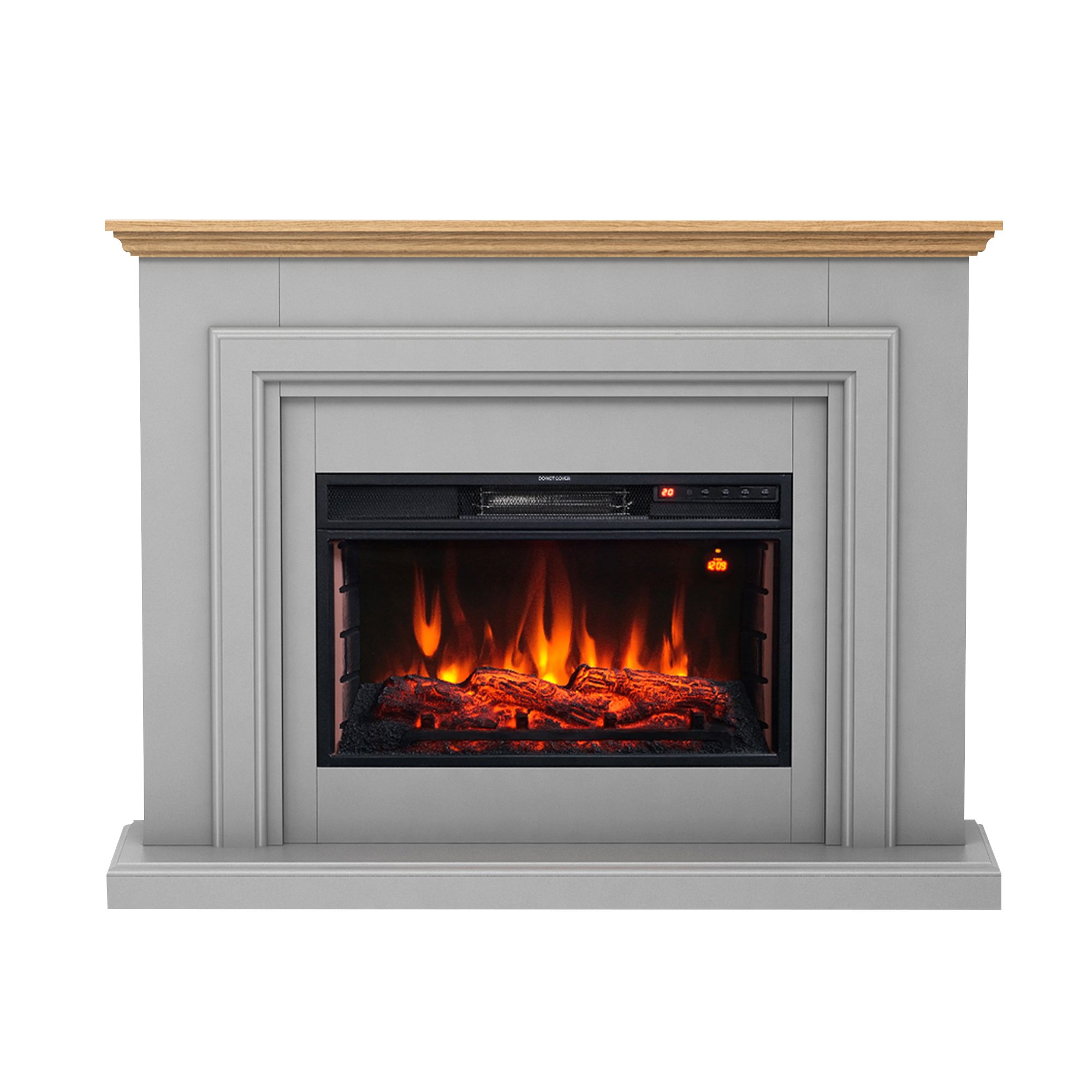 Focal Point Horsham Oak & grey Electric Fire suite