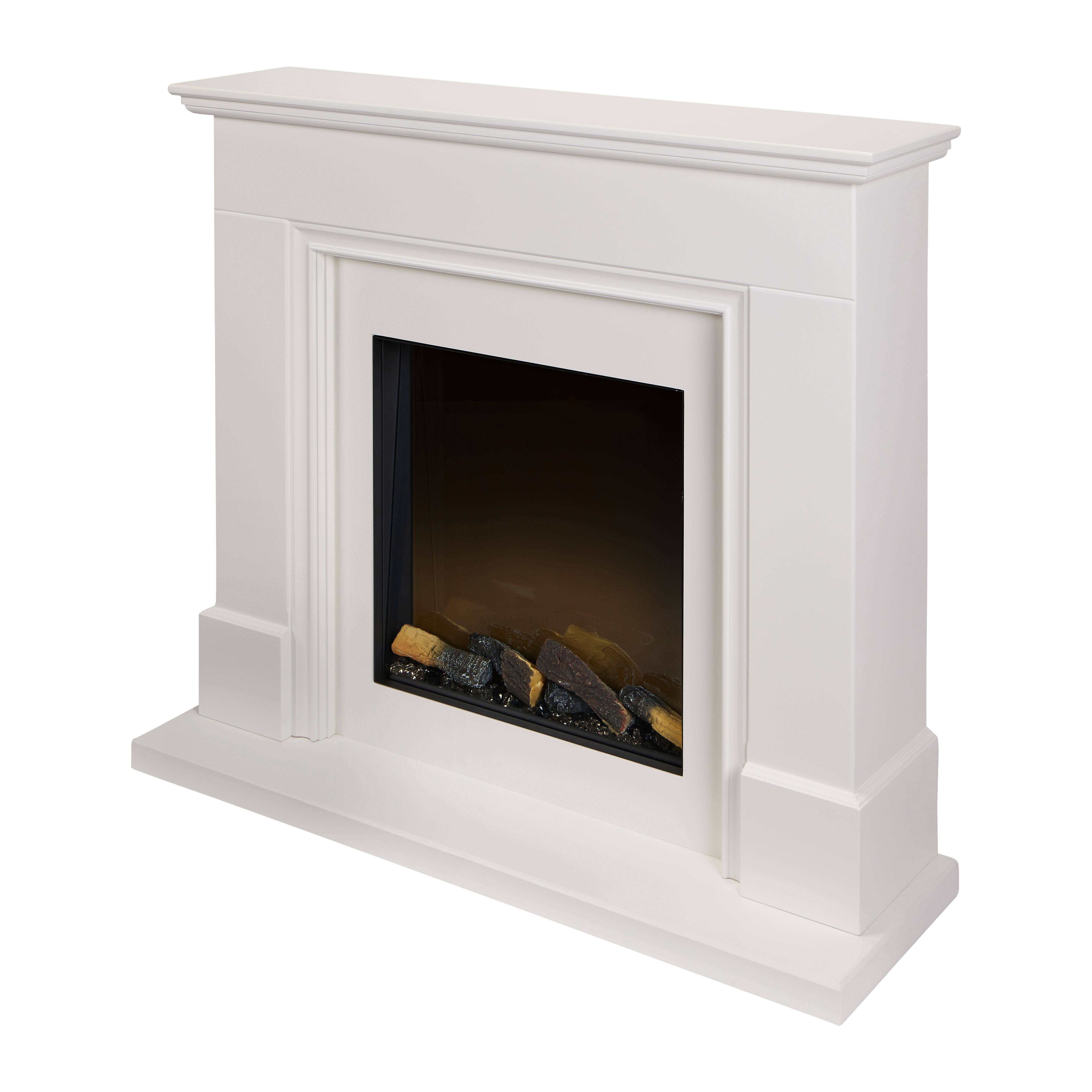 Focal Point Kendal White MDF Freestanding Electric fire suite