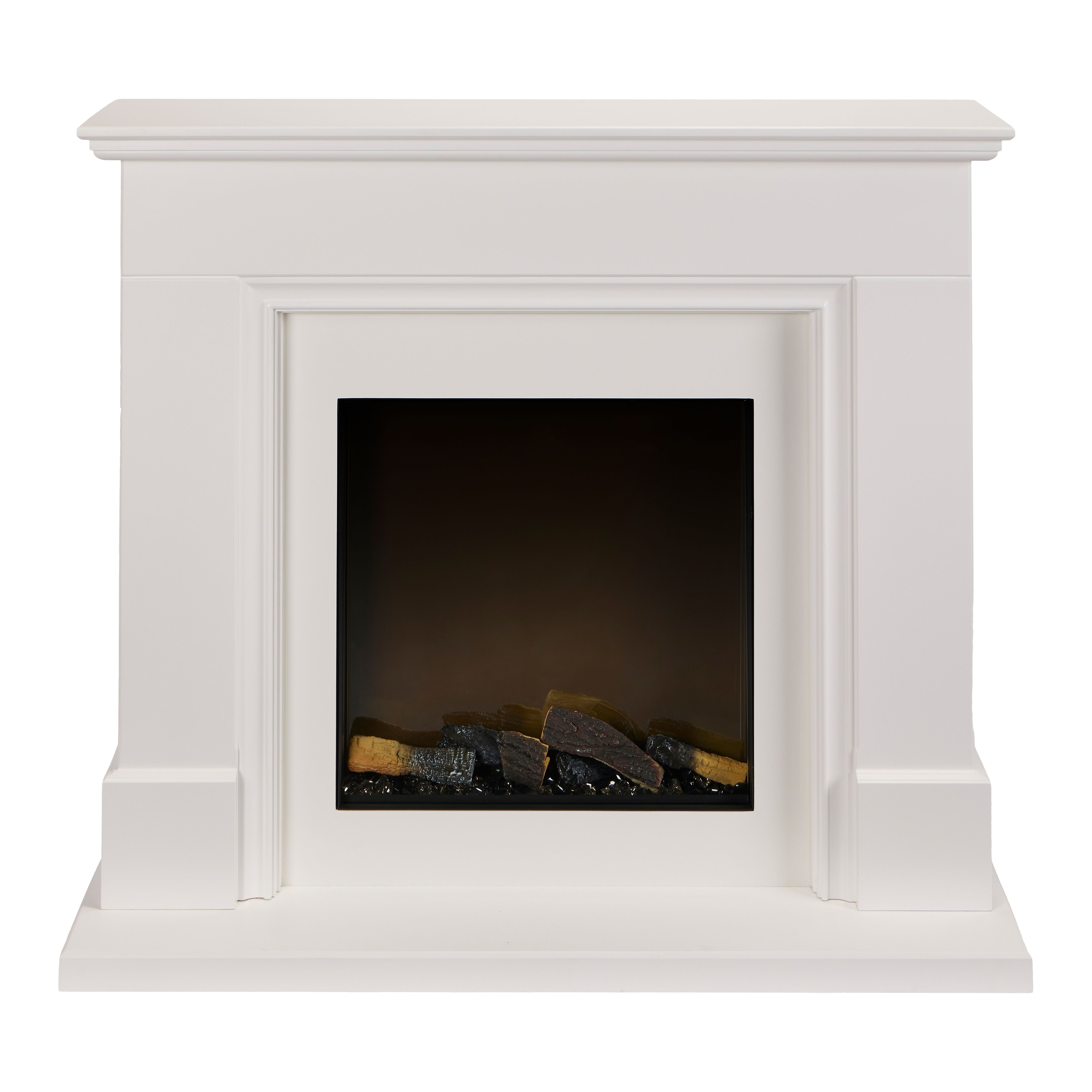 Focal Point Kendal White MDF Freestanding Electric fire suite