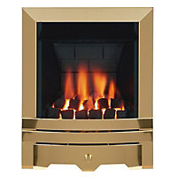 Focal Point Laiton multi flue Brass effect Manual control Gas Fire