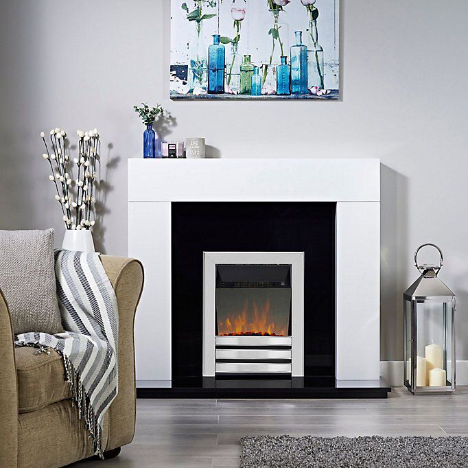 Focal Point Langham 2kW Chrome effect Electric Fire