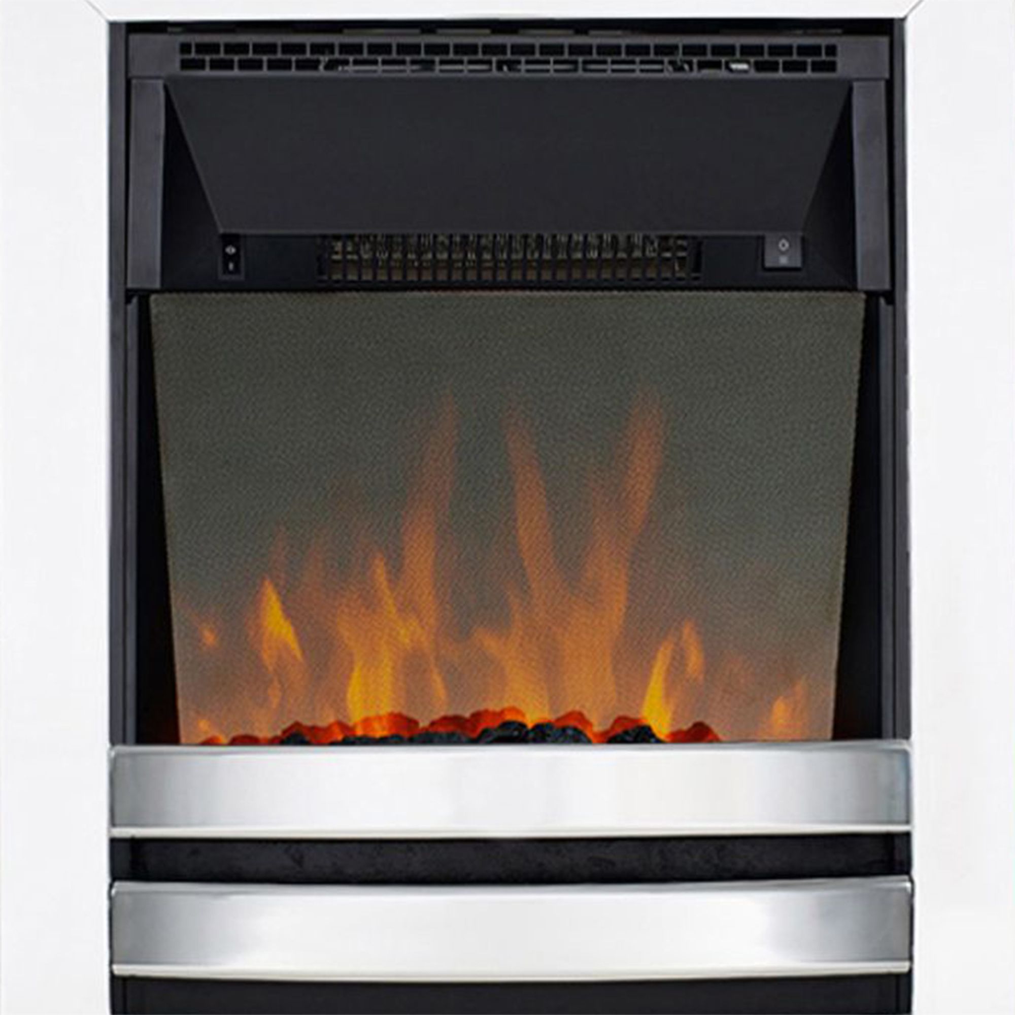 Focal Point Langham 2kW Chrome effect Electric Fire