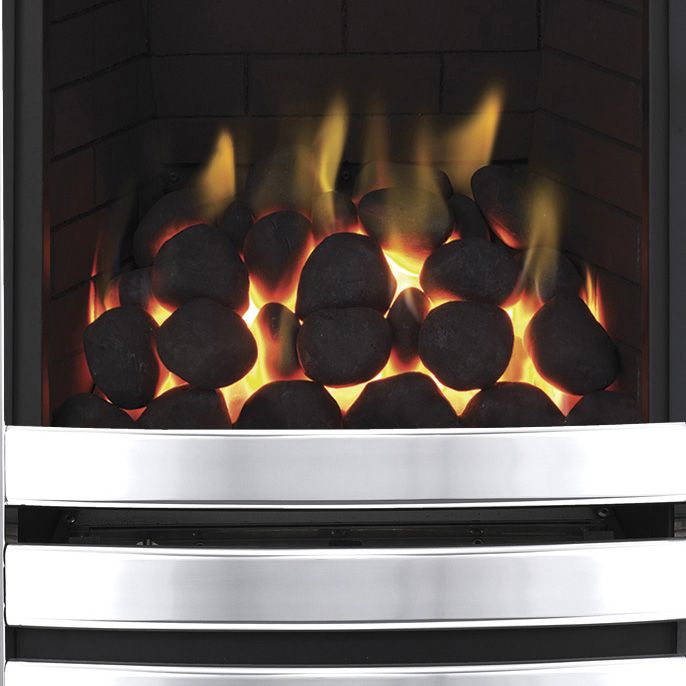 Focal Point Langham full depth Chrome effect Remote controlled Gas Fire