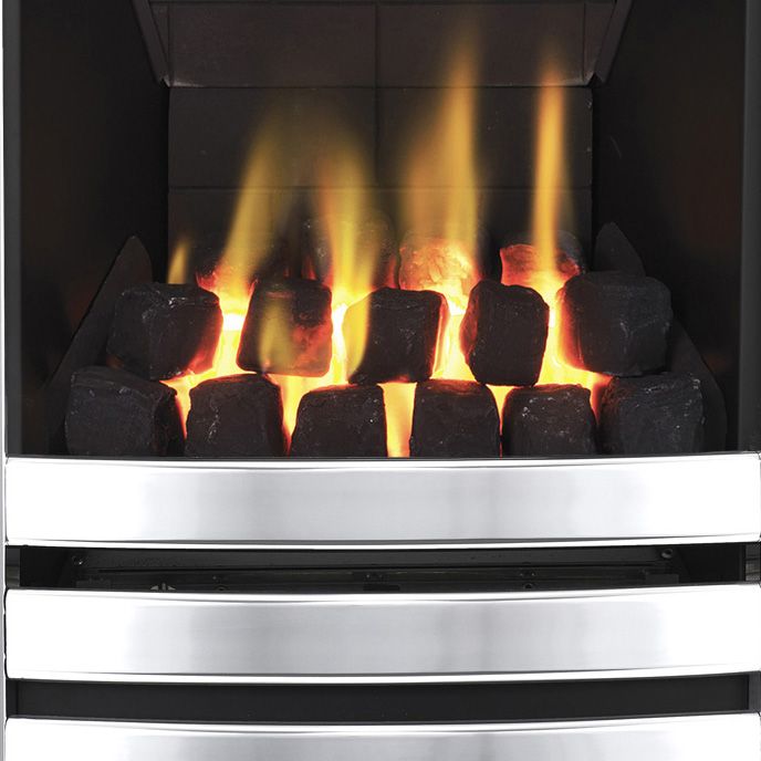 Focal Point Langham multi flue Chrome effect Remote controlled Gas Fire