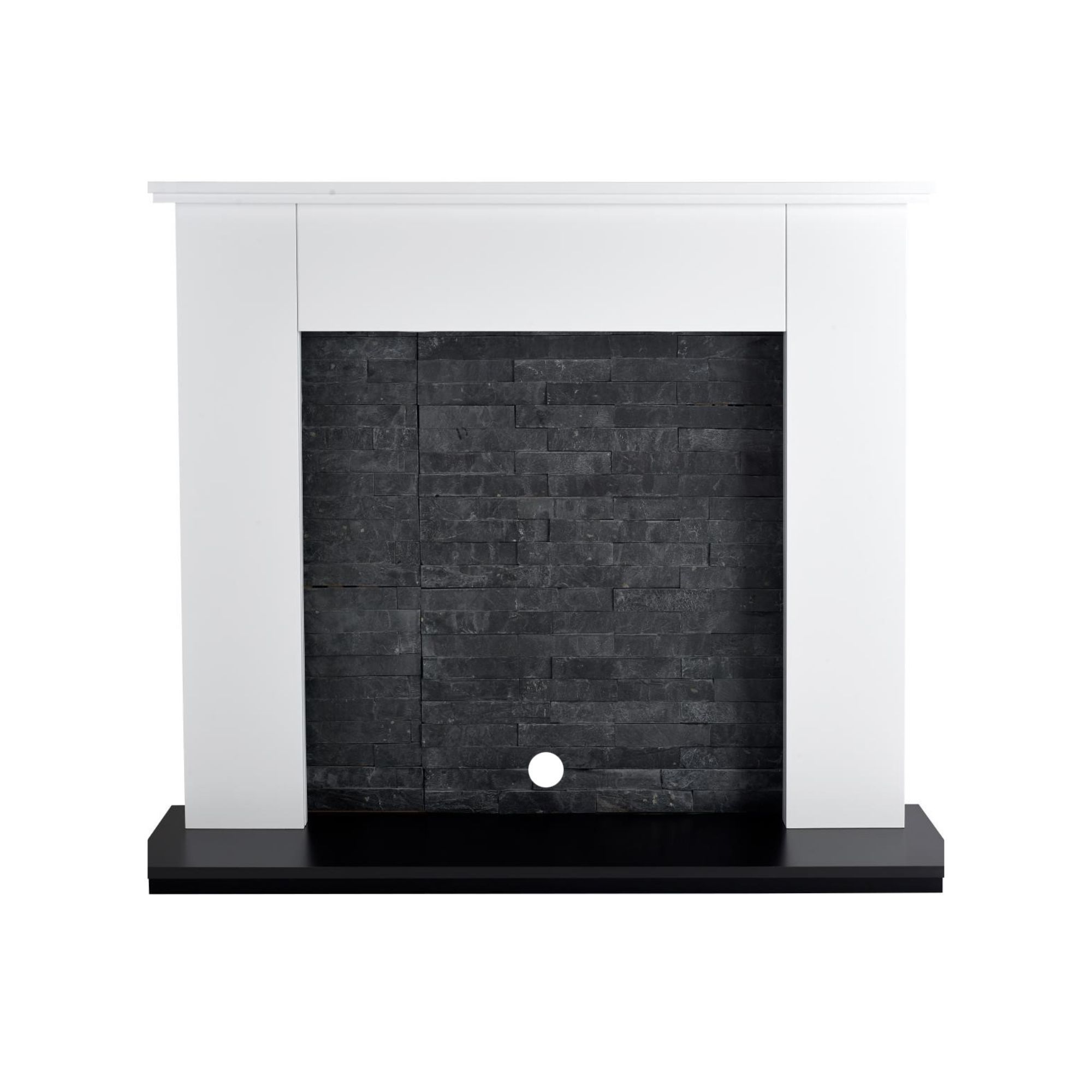 Focal Point Lashenden Slate White Fire surround set with Lights included