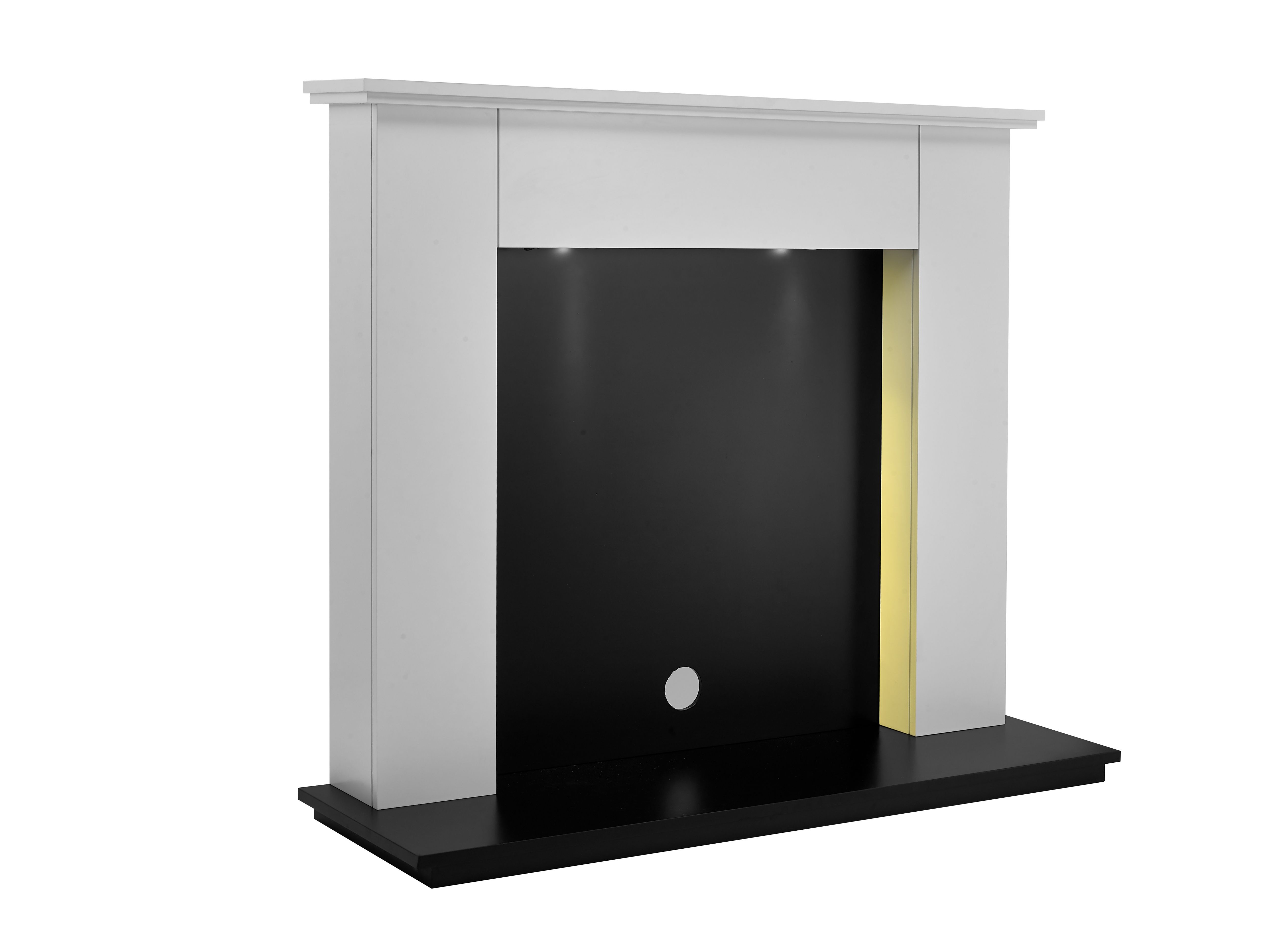 Focal Point Lashenden White & Black Fire surround set with Lights included